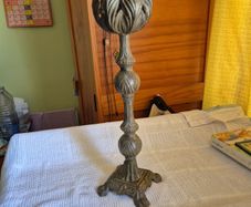 Unique Item Vintage Tall Heavy  Candle Holder