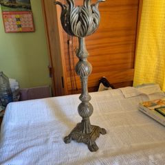 Unique Item Vintage Tall Heavy  Candle Holder