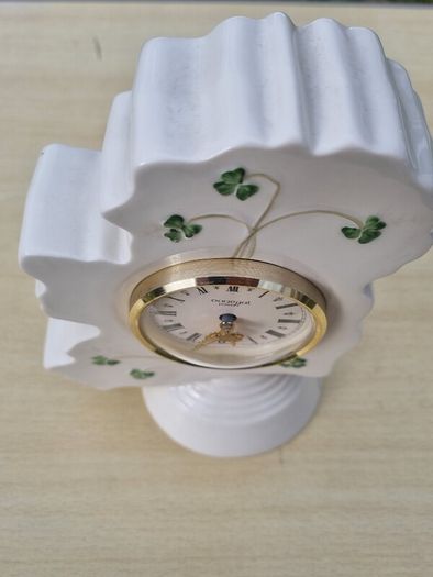 Donegal Parian China, an Irish mantel clock in the shape of a map of Ireland