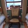 Dutch Oak Rocking Chair with Cushions Image 10