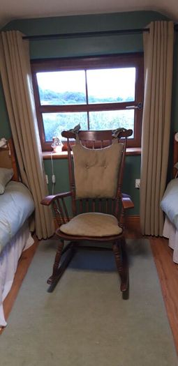 Dutch Oak Rocking Chair with Cushions