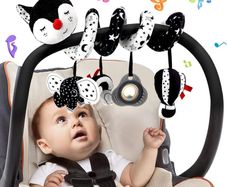 Sensory Early Education Fox Crib Spiral Pushchair Toy for Baby