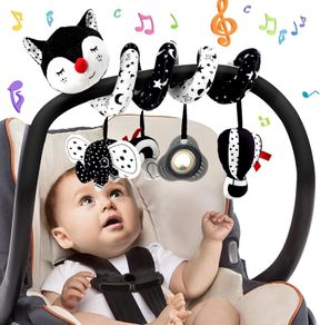 Sensory Early Education Fox Crib Spiral Pushchair Toy for Baby