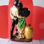 Vintage ceramic statue of a Spanish  Flaminco Dancers/ Couple 11". Image 2