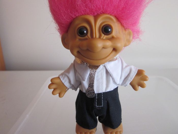 Vintage Russ Original Troll - Silver Toy  Boy (4 inch)