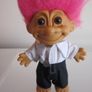 Vintage Russ Original Troll - Silver Toy  Boy (4 inch) Image 3
