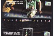 2007 Ireland Rugby World Cup Commemorative Stamps Miniature Sheets Fine Used with First Day of issue cancel.