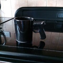 coffee mug with gun handle