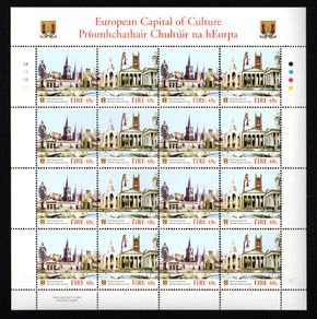 2005 Ireland European Capital of Culture Stamp Sheetlet Plate 1A1A1A1A Mint Never Hinged (MNH)
