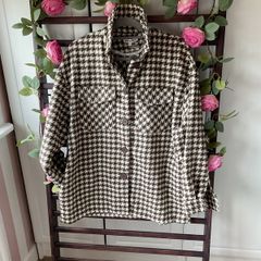 jacket bnwt brown check herringbone Shacket jacket size large