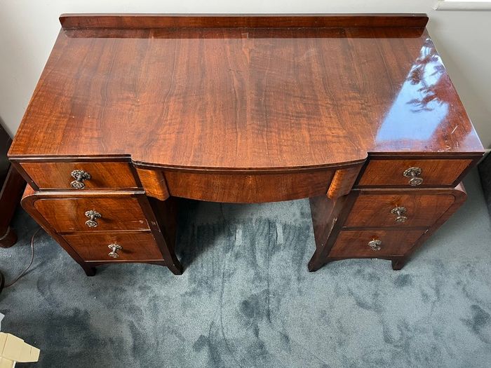 Gorgeous Art Deco Walnut Desk