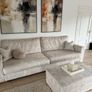 Beautiful Custom Ivory 5-Seater Sofa + Storage Tab Image 3