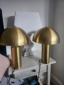Gold bedside lamp