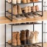 8-Tier Shoe Rack, Tall Shoe Shelf, Shoe Organizer Rack for 21-28 Pairs of Shoes, Detachable Metal Mesh, Narrow Shoe Stand for Hallway, Living Room, Sturdy, Industrial, Rustic Brown (FREE POSTAGE) Image 6