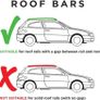 NEW SALE | Semi Universal Roof Bars (Pair of) to Fit Cars with Running Rails Image 4