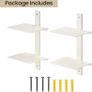 NEW SALE | Invisible Floating Bookshelf for Wall Mounted, 4 Tier Vertical Spine Book Tower, 2 Pack White Image 3