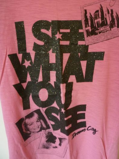 Girls Fab T-shirt Age Age 10-12 Years Pink With Logo I See What You See. Super condition