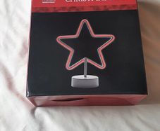 2 x table top christmas star neon lights by the jolly sleigh company