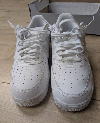 Nike Air Force 1 React White Leather Sneakers Size UK 9