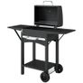 Charcoal grill with lid, BBQ smoker grill with 2 side tables Large grill area Grill grate Thermometer Image 4