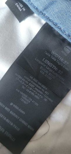 G-STAR Mid Skinny Chino Sz W27 L32