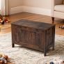 Large Wood Toy Chest Safety Hinge Kids Storage Bench Image 8