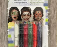 Snazaroo 6-Pack Face Painting Sticks, a non-toxic and washable set