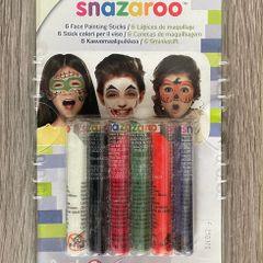 Snazaroo 6-Pack Face Painting Sticks, a non-toxic and washable set