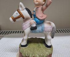 Vintage Musical Figurine Child on Horse