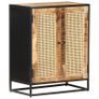 Sideboard 60x35x75 cm Rough Mango Wood and Natural Cane Image 9