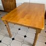 Used Solid Wood Table in Very Good Condition and 6 Brand New and Unused Solid Wood Chairs to Match Image 3