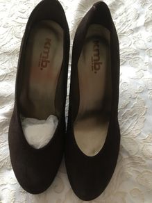 KMB Brown Suede Platform Court Shoes - New in Box - Size 38