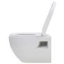 Wall-Hung Toilet with Concealed Cistern Ceramic White Image 7