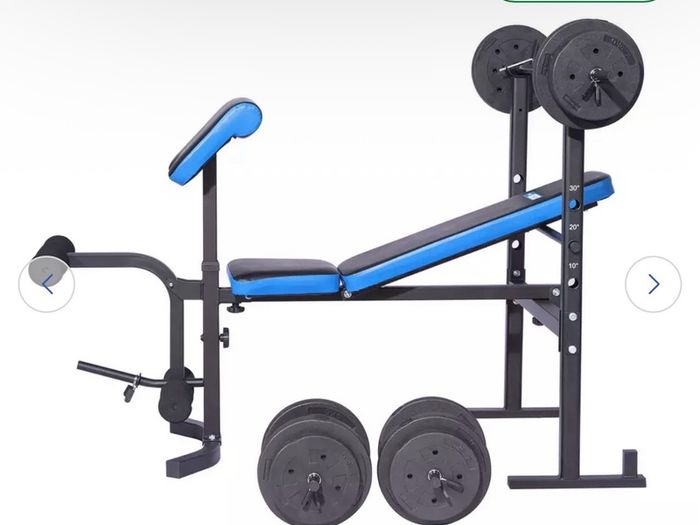 Pro Fitness Folding Workout Bench with Weights