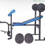 Pro Fitness Folding Workout Bench with Weights Image 5