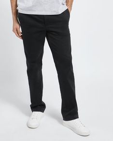 Premium Black Stretch Chinos - W38 L35