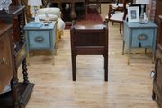 George III Tambour Front Mahogany Tray Top Bedside Cabinet