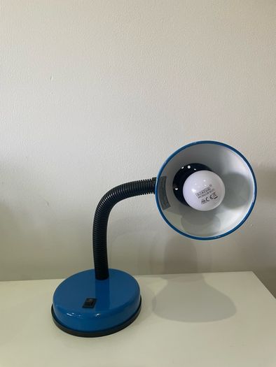 Blue Adjustable Gooseneck Desk Lamp