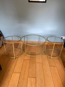 Visagle coffee table and 2 Visagle side tables