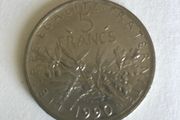 1990 France coin - 5 Francs