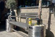Stainless steel garden bench