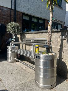 Stainless steel garden bench