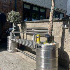 Stainless steel garden bench