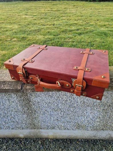 Leather suitcase
