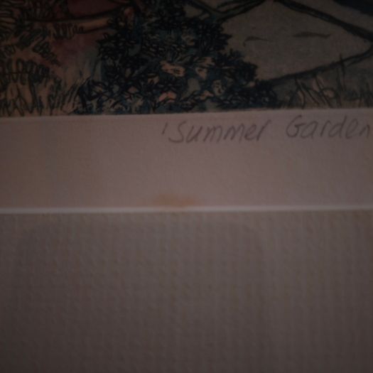 Jean Bardon limited edition etching- summer Garden
