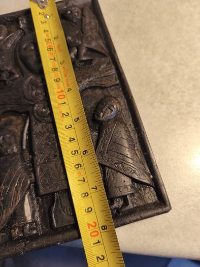 Wall relief peat plaque peat plaque Owen Crafts crucifixion plaque