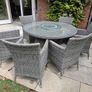 Grey Rattan Outdoor Dining Set Image 7