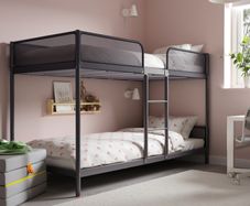 TUFFING Bunk bed frame, dark grey, 90x200 cm