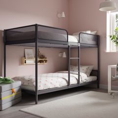 TUFFING Bunk bed frame, dark grey, 90x200 cm