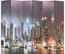 Folding Room Divider 228x170 cm New York by Night
